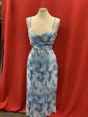 AIDAN MATTOX DRESS/NEW WITH TAG/RETAIL$289/SIZE 10/BLUE MULTI