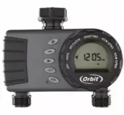 Orbit 12mm Automatic LED screen Tap Timer 1 Dial 2 Outlet