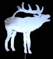 ELK Metal Garden Mountain Cabin Yard Lawn Art Stake