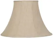 Beige Linen Large Bell Lamp Shade 9" Top x 19" Bottom x 12.5" High (Spider)