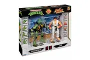 TMNT & Street Fighter 2pk Action Figure - Leonardo Vs Ryu