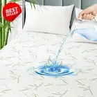 Cooling Bamboo Mattress Protector, King Single, 3Layer Waterproof,Hypoallergenic