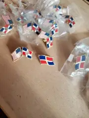 22 Pins 8 DOMINICAN REPUBLIC WORLD FLAG 14 USA DOMINICAN COUNTRY FRIENDSHIP