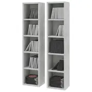 CD Shelf Rack Stand Media DVD Holder Organiser Storage Display Cabinet 2 Pcs