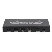 2 x 1 KVM Switch Dual Monitor Displayport 4K 60Hz KVM Switcher 1 Monitors 2 PC h