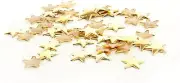 Star Iron on Flat studs for clothing Gold star beads Art Decoration 10mm 100pcs