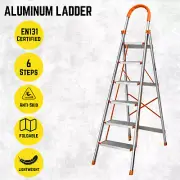 Katashi 6 Step Ladder Aluminium Multi Purpose Folding Light Weight Platform