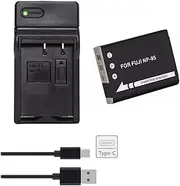 NP-95 NP95 np 95 Batteries +USB Type C Led Charger for Fujifilm FinePix F30 F31fd Real 3D W1 X-S1 X100 X100s RICOH GXR