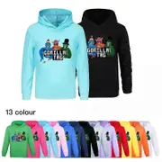 New Boys Girls Casual Hoodie Gorilla Tag Kids Long Sleeve Hooded Sweatshirt Tops Black 6-7Years