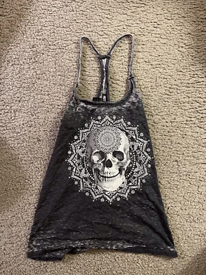 HOT TOPIC SKULL MANDALA TANK TOP NEW OFFICIAL RARE PUNK ROCK EMO GOTH WITCH