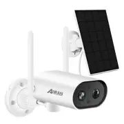 Security Cameras Wireless Outdoor with PR 180°, 2K Solar Security Camera Outd...