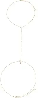 [Generic] Summer Beach Bead Bra Body Chain Sexy Bead Dangle Belly Button Ring Waist Chain Bikini Belly Jewelry for Women