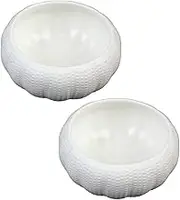 Zerodeko 2Pcs Sea Bowls Elegant Ceramic Caviar Storage Bowls for Condiments for Dining Table Decor for Family Restaurant Use