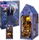 Magic Research Society DIY Book Nook Kit – 3D Wooden Bookshelf Insert with LED L