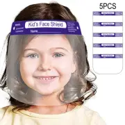 Kids Womens Mens Full Face Cover Protection Safety Mask Shield 5pcs - Clear