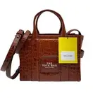 Marc Jacobs New With Tags The Small Tote Spice Brown Croc Embossed Leather Bag