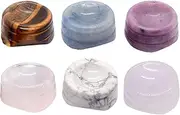 ZHU YU CHUN 6PCS Small And Exquisite Mini Crystal Base Gemstone Sphere Stands Egg Base Display Display Pedestals Sphere Holders Gemstone Spheres for Crystal Ball (6 colour)