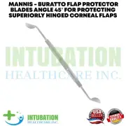 Mannis Buratto Flap Protector 45° Angled Blades Ophthalmic LASIK Instrument