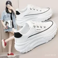 在飛比找蝦皮購物優惠-HY906新款簡約女鞋2023秋季韓版透氣增高厚底運動休閒鞋