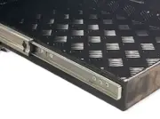 Fridge Slide Aluminium Checker Plate Powder Coated Black