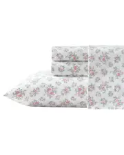 Laura Ashley 200 Thread Count Leanrose Percale Sheet Set