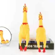 Large Fun Pet Dogs Shrilling Rubber Chicken Chew Sound Squeeze Screaming Toy!