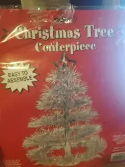 Beistle Creation Christmas Tree Cehterpiece 16" Silver Tinsel New