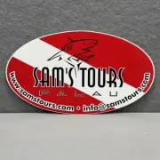 SAM'S TOURS PALAU Sticker Scuba Sport Dive Car Boat Sticker Tank Decal NOS