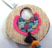 Genuine Kids by OSHKOSH Boho Purse Bag Tassel No Closure Natural NWT