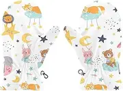 [GAIGEO] Winter Gloves Cute Jungle Animals Flower Leaf, Soft Adjustable Warm Kids Snow Gloves, For Snow Play