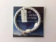 RARE NWT ALEX and ANI VINTAGE 66 METALLIC SHIMMER Braided SILVER LEATHER Wrap