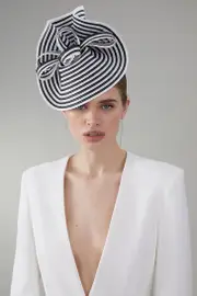 Asymmetric Spiral Trim Fascinator