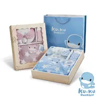 在飛比找momo購物網優惠-【KU.KU. 酷咕鴨】安撫毯套組禮盒(藍色/粉色)