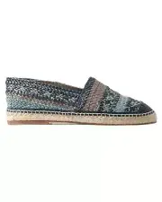 Dolce & Gabbana Woven Leather Espadrilles SlipOn - Loafers - Blue -Size 44