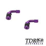 Purple 2x Car Motorcycle Caravan Tyre Valve Extension Adaptor 90 Degree Aluminiu