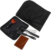 Beaupretty 1Set Professional Hairdressing Scissors Kit Ergonomic Flat Tooth Thinning Scissors for Haircuts Durable Household Hair Cutting Tools Black