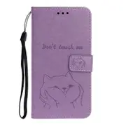 For Iphone Xs Max Chai Dog Pattern Horizontal Flip Leather Cover With Bracket and Card Slot and Wallet and Lanyard(Violet)