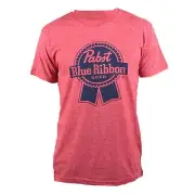 BRAND NEW Pabst Blue Ribbon PBR Beer Men's Red Heather T-Shirt Size 2XL