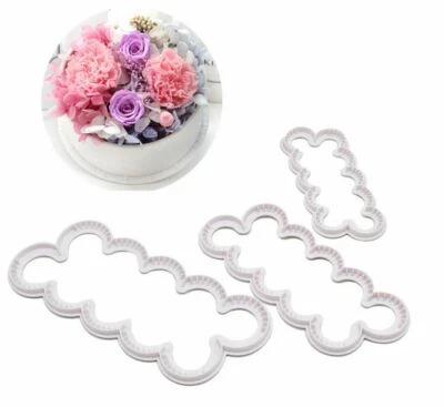 3pcs 3D Rose Plastic Cutting Molds Polymer Clay Jewellery Earring Bulk Cutter