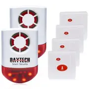 Daytech Strobe Siren Panic Alarm Button Siren Alarm with Light for Home Carin...
