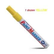 Artline Permanent PAINT Marker 400XF Bullet 2.3mm - 1 DOZEN YELLOW