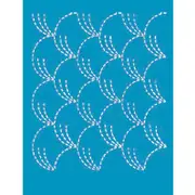 Quilting Full Line Stencil Sashiko Stitch Grass Reusable A4 use with Pounce 30680