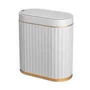 Smart Bathroom Trash Bin with Lid, 7 Liter Slim Automatic Garbage Can, Waterproo