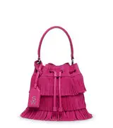 RAE FRINGE MINI BUCKET BAG in BEGONIA for Women