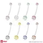 8PCS Belly Bar Ring Bioplast Navel Pregnancy Body Piercing Barbell Set Jewellery