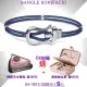 【CHARRIOL 夏利豪】Bangle Banifacio博尼法西奧手環 銀扣頭藍鋼索S款-加雙重贈品 C6(04-1901-1266-0-S)