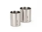 Snow Peak SET-123 Vacuum Snow Peak Stacking Mug 300/450 Mat Set NEW