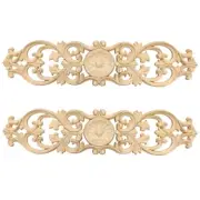 40Cmx10Cm Woodcarving Decals Corner Flower Home Decoration Cabinet Door3884