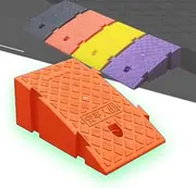 MAEEHDNKM Driveway Curb Ramps, 4" 6" Rise Height, Interlocking Threshold Ramp, Portable Wheelchair Kerb Ramp, Shed Ramps Handicap Ramps for Scooter Sidewalk(Red,25x40 x 19 m)