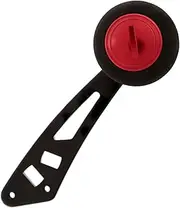 Fishing Reel Handle,Durable Metal Single Handle Grip Replacement Part for Low-Profile Reel (Black Red)